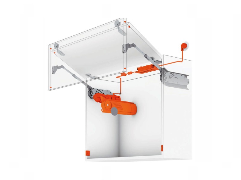 Tay nâng điện Blum AVENTOS HF 20F2501.SD Màu Trắng MS 372.74.722