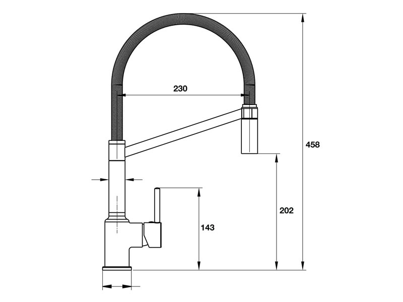 bản vẽ kỹ thuật vòi rửa chén bát hafele 570.51.010