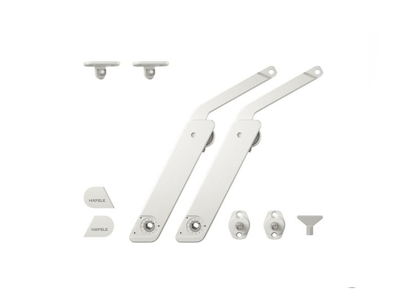 Tay nâng Hafele Free Flap Trắng, 2 tay nâng 372.39.700